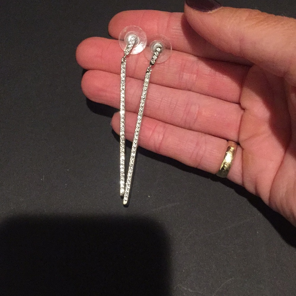 Beautiful sterling silver CZ dangles